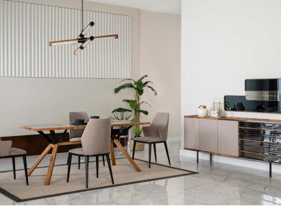 Dining room furniture, dining nook, dining room, dining set, 9-piece wood, beige suite.